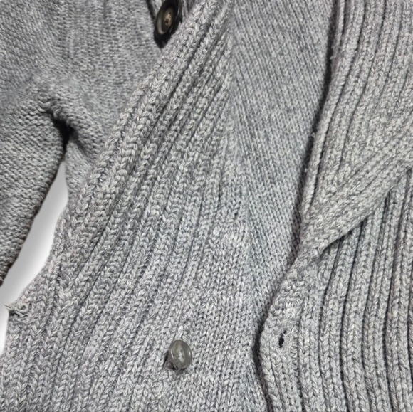 Banana Republic Women's Gray Knitted Buttoned Cotton Sweater Sz. Medium - Picture 7 of 12